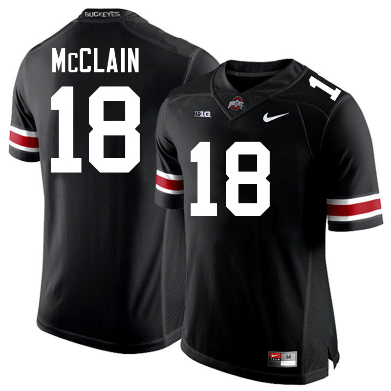 #18 Jaylen McClain Ohio State Buckeyes Jersey College Football Uniforms-Black #18 Jaylen McClain Ohio State Buckeyes Jersey College Football Uniforms-Black